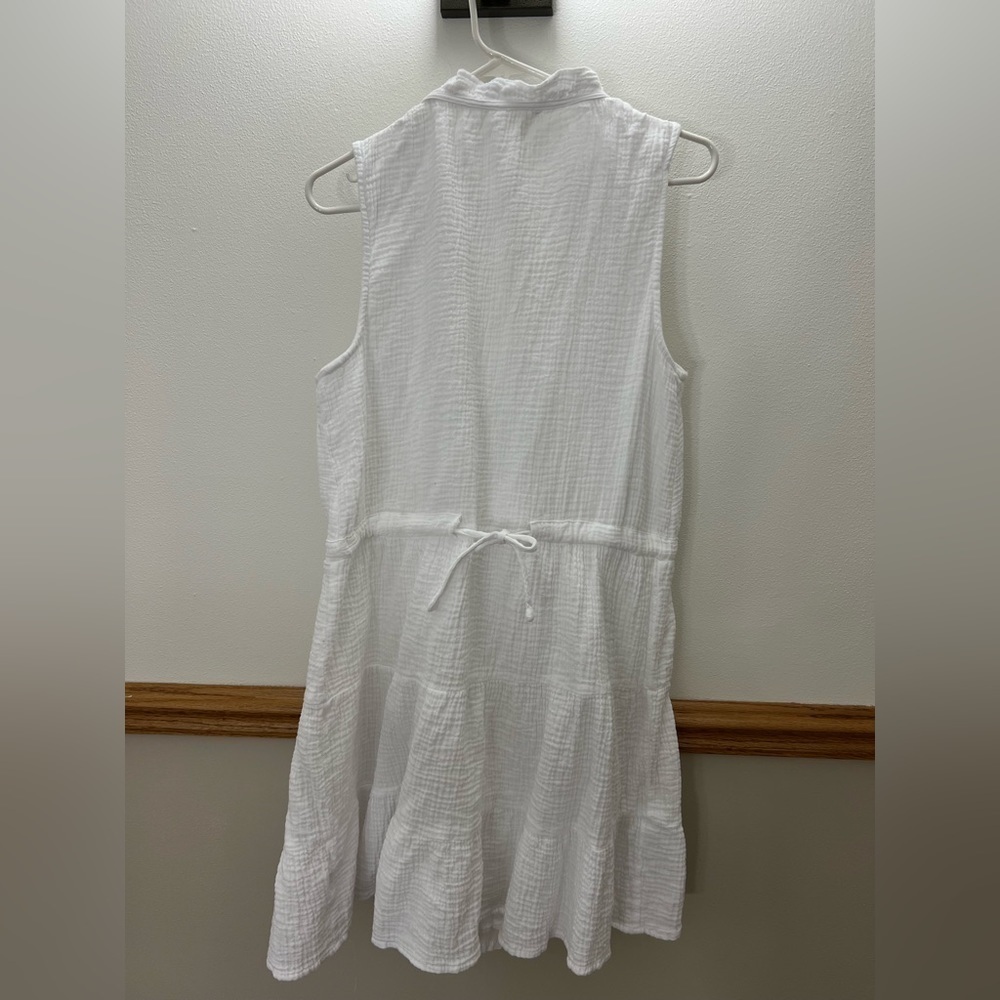 Joie White Sleeveless Tiered Midi Dress - Picture 4 of 7